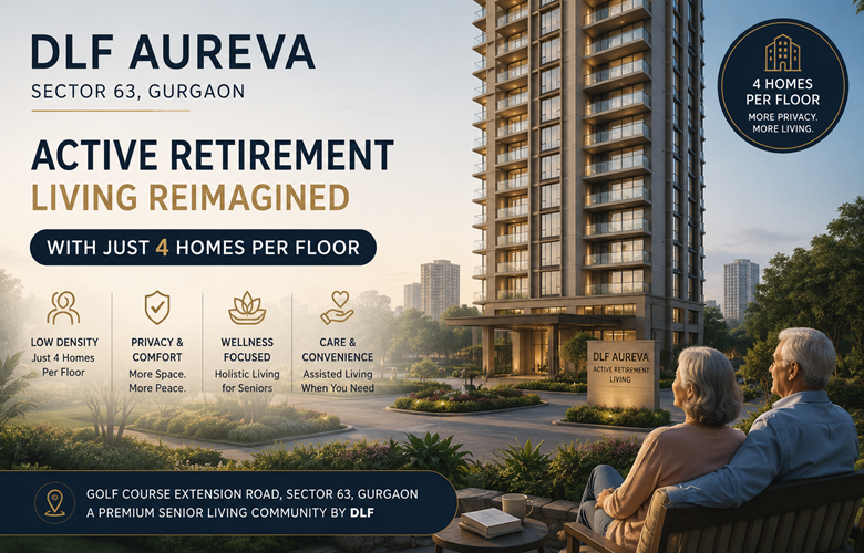 DLF Aureva Sector 63 Gurgaon: Active Retirement Living with 4 Homes/Floor